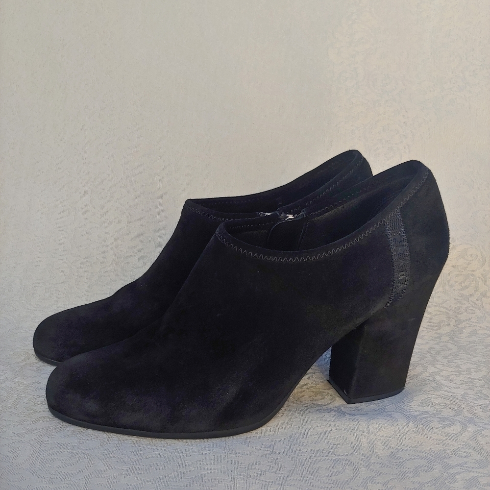 PRADA Black Suede Block Heel Ankle Booties Women's Size US 9 EURO 40 - Picture 15 of 17